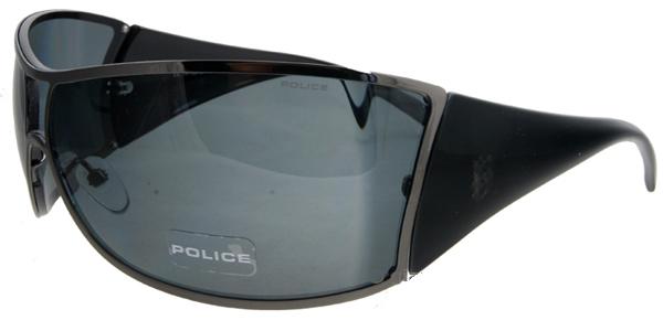 Police Sunglasses Model S2697 Color 0201 53/18/135 Black Gold Frame Blue Lens